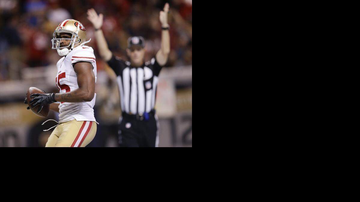 
“It ain’t where I want it to be,” San Francisco wide receiver Michael Crabtree, who is in the final year of his contract, said of his impact this season..



