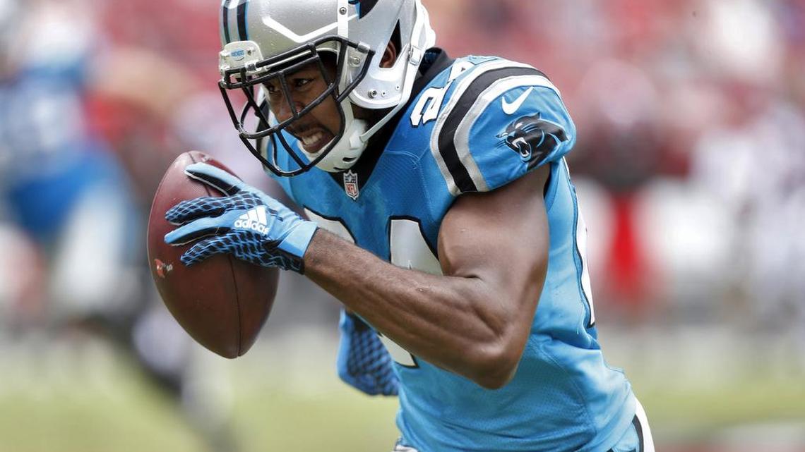 FILE - In this Oct. 4, 2015, file photo, Carolina Panthers cornerback Josh Norman heads for the end zone after intercepting a pass from Tampa Bay Buccaneers quarterback Jameis Winston during an NFL football game in Tampa, Fla. Norman’s agent says the cornerback has agreed to terms on a contract with the Washington Redskins. Agent Michael George confirmed the deal in an email to The Associated Press.