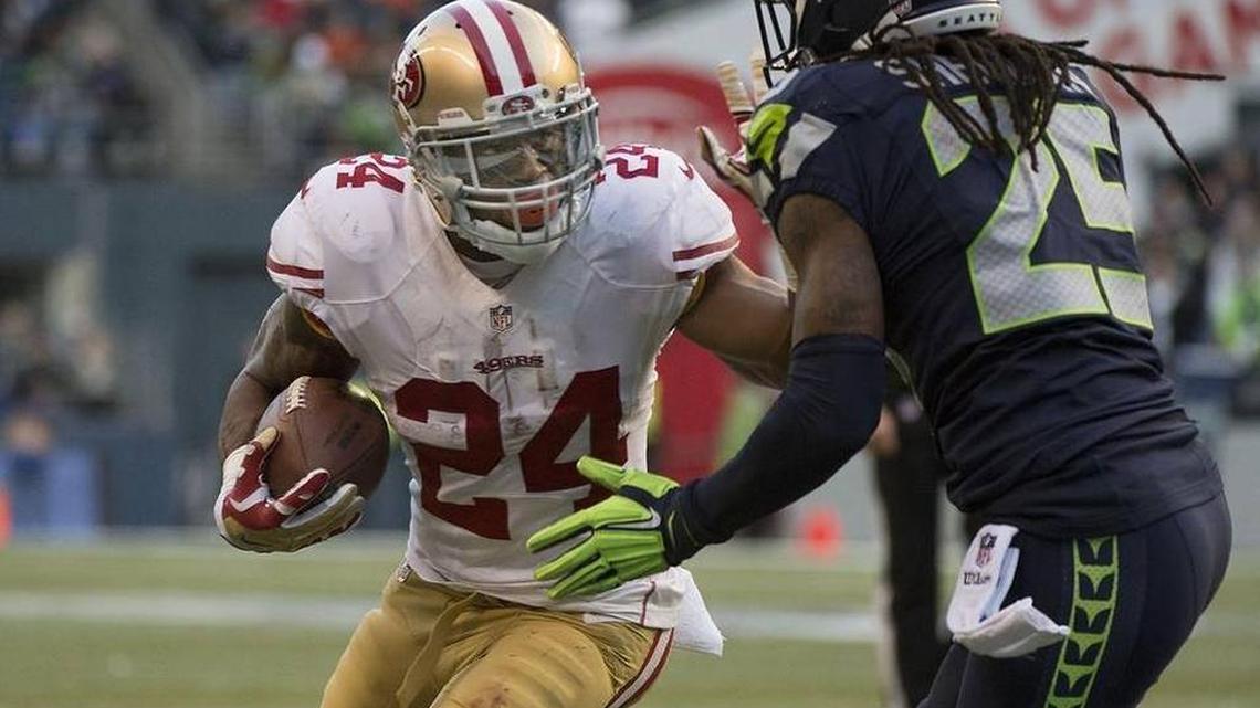 Running back Shaun Draughn played all 56 offensive snaps for the 49ers Sunday against the Cardinals.