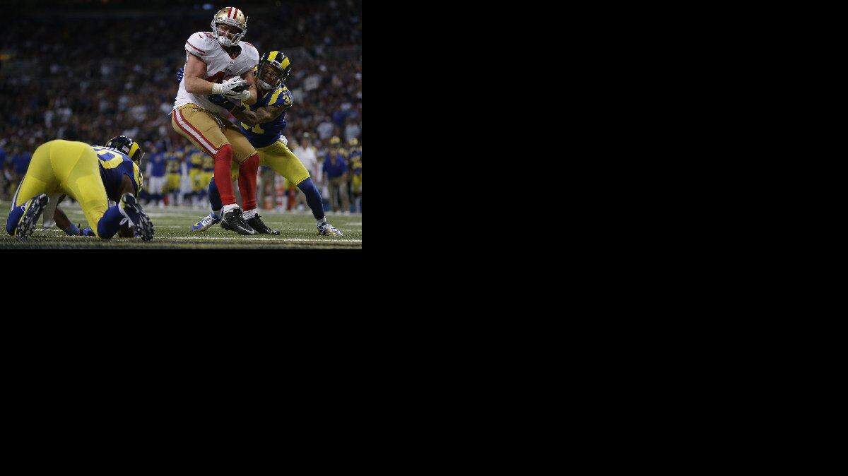 
Fullback Bruce Miller is awaiting word on whether the Santa Clara County District Attorney’s office will file charges after his March arrest.
