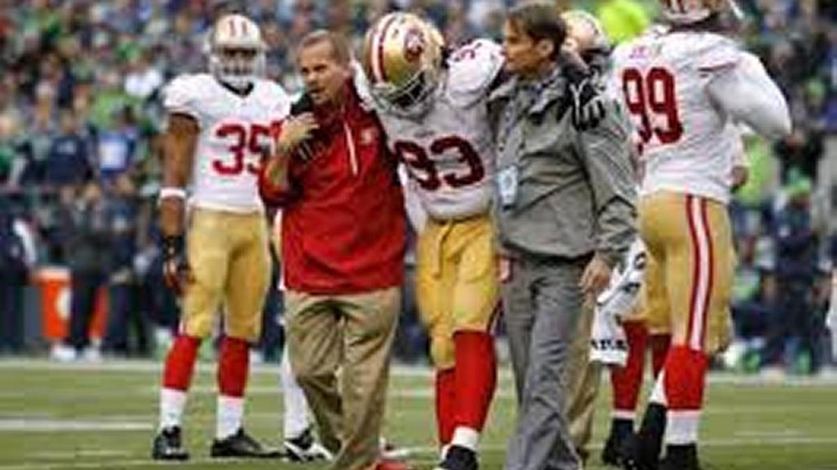 Nose tackle Ian Williams initially suffered an injury to his left anlkle on Sept. 15, 2013 in a game against Seattle.