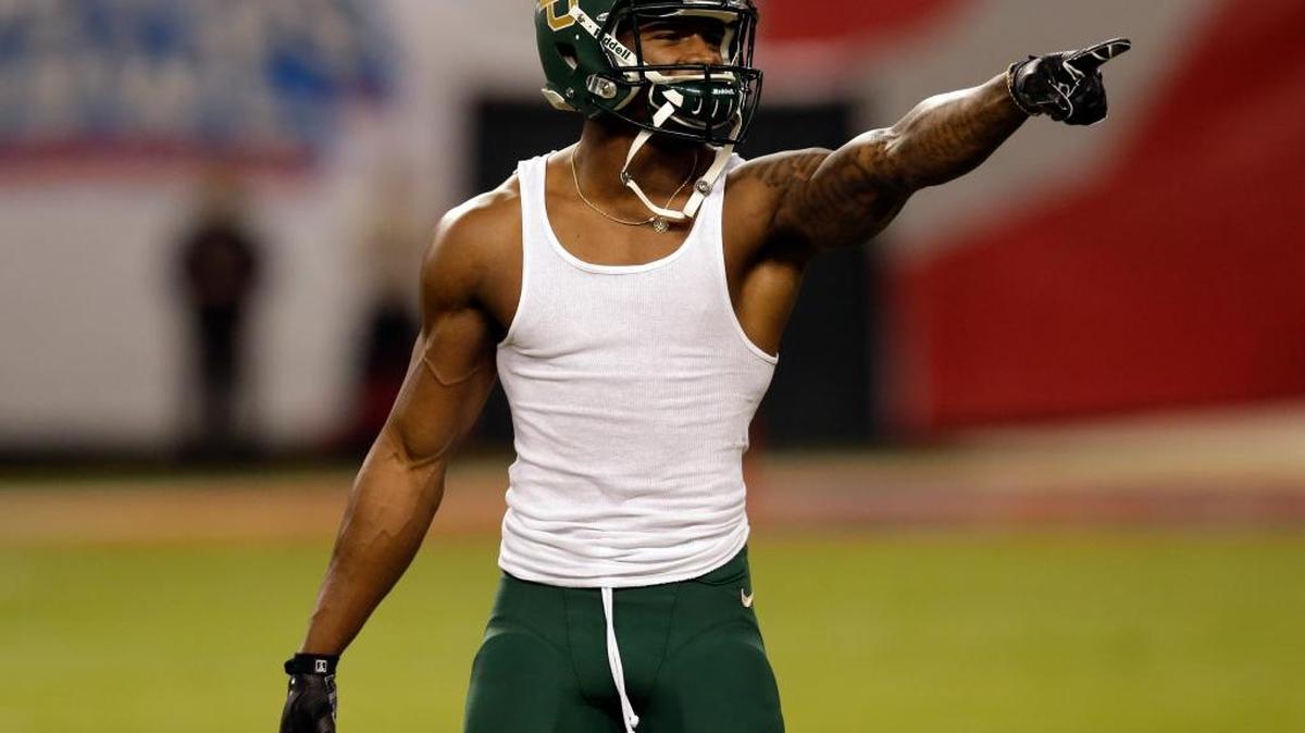 Baylor wide receiver KD Cannon (9) during the Cactus Bowl NCAA college football game against Boise State, Tuesday, Dec. 27, 2016, in Phoenix.