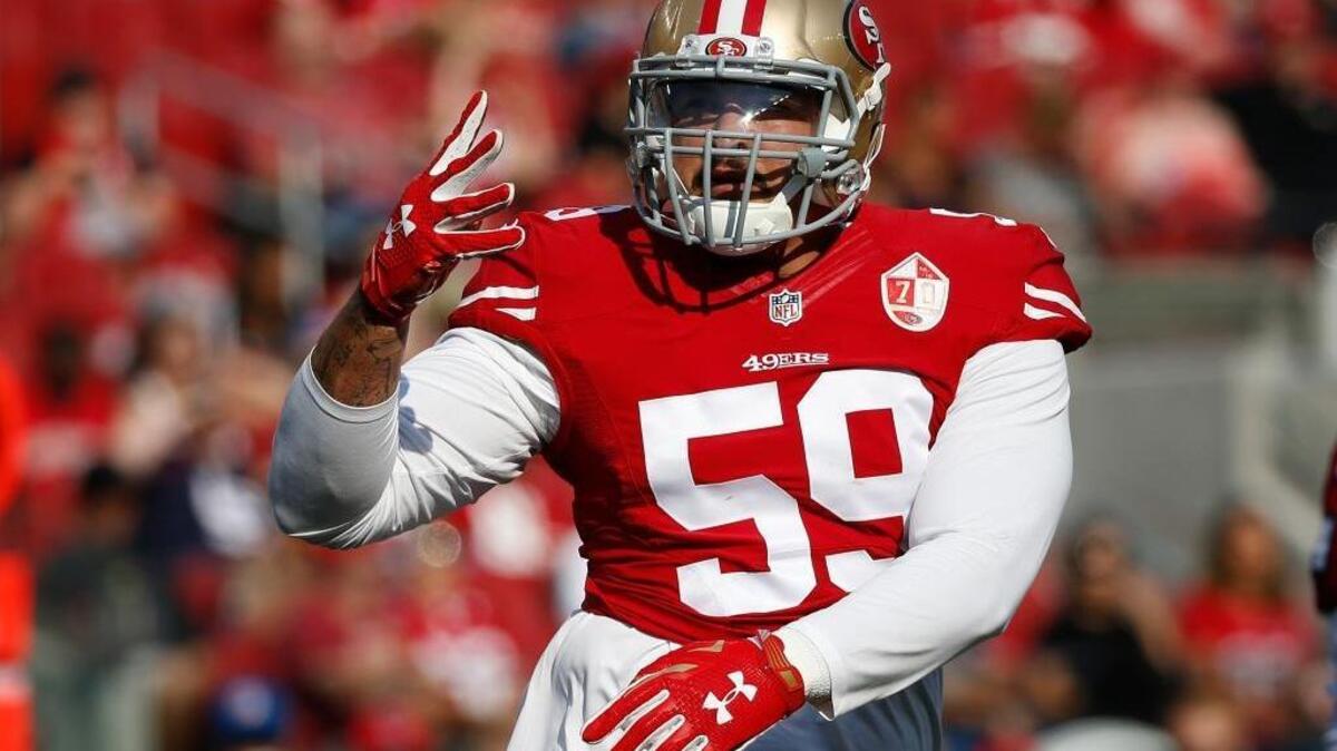 San Francisco 49ers defensive end Aaron Lynch is a healthy scratch for today’s game vs. Jaguars