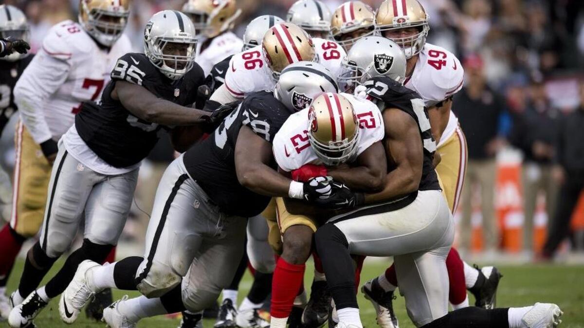 The Raiders and 49ers played each other on Dec. 7, 2014, in Oakland. The teams won’t meet this preseason, but the full schedule is posted here.