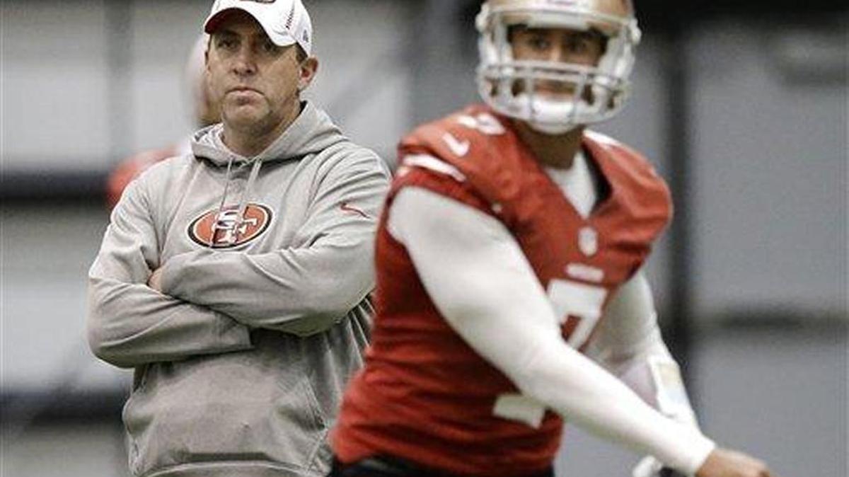 
Geep Chryst will be the primary play caller for the first time in 15 seasons when the 49ers take on the Houston Texans on Saturday in the exhibition opener.
