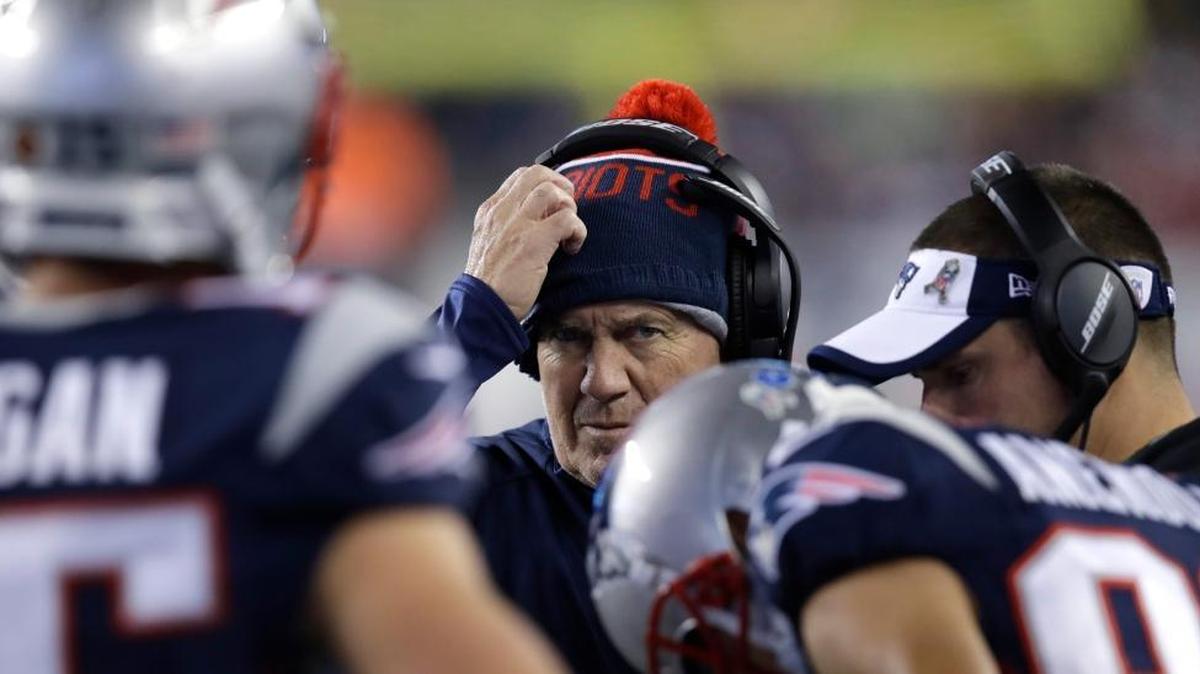 New England Patriots head coach Bill Belichick during an NFL football game, Sunday, Nov. 13, 2016, in Foxborough, Mass.