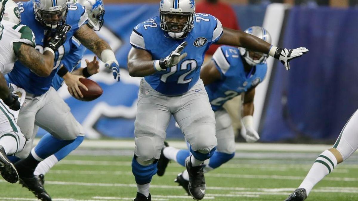 Detroit Lions offensive guard Laken Tomlinson (72) during a preseason game against the New York Jets in 2015.