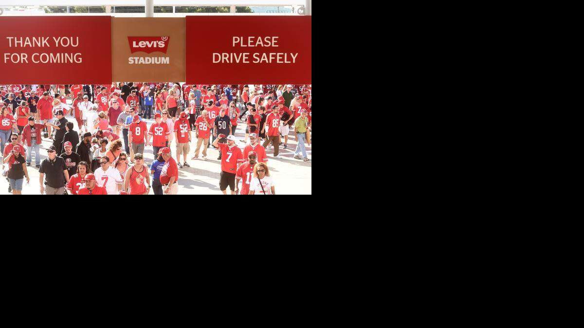 
Fans enter Levi's Stadium before an NFL game between the 49ers and the Chicago Bears on Sept. 14.
