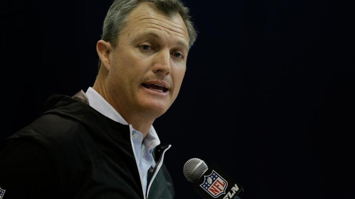 San Francisco 49ers general manager John Lynch speaks during a press conference at the NFL Combine in Indianapolis, Thursday, March 2, 2017.