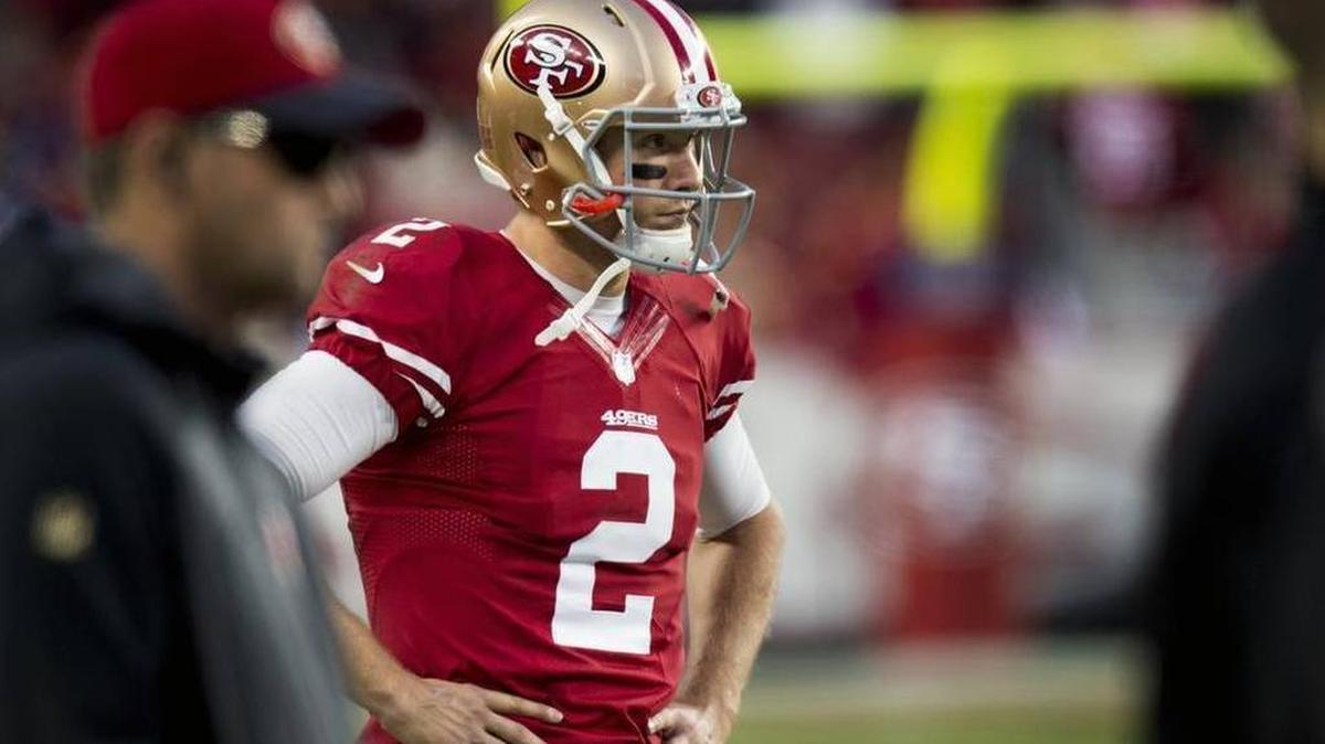 49ers quarterback Blaine Gabbert has completed less than 55 percent of his passes so far. Only one NFL starter has been worse