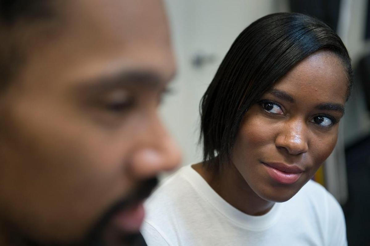Two-time Olympic high jumper and Sacramento native Jamie Nieto is watched by his fiancee, Shevon Stoddart, following two hours of physical therapy at Project Walk in Los Angeles County, which specializes in neck and spinal cord recovery on July 5 in Claremont.