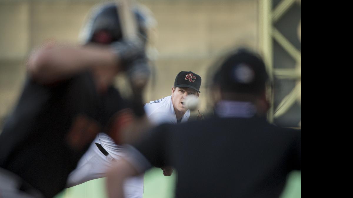 
Giants starter Matt Cain works during the first inning of his rehabilitation start with the River Cats at Raley Field. The right-hander allowed six hits, four runs (three earned) and two walks and struck out seven in 3 
1/3 innings against the Fresno Grizzlies.
