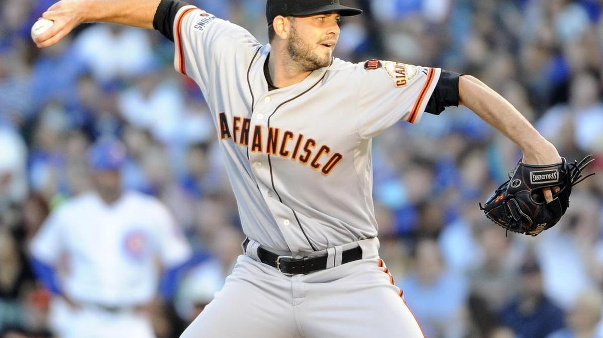 Chris Heston, pitching against the Cubs in Chicago last August, was sent to the River Cats after compiling a 10.80 ERA over four appearances for the Giants this season. The sinkerballer has a 4.12 ERA in four outings with Sacramento.