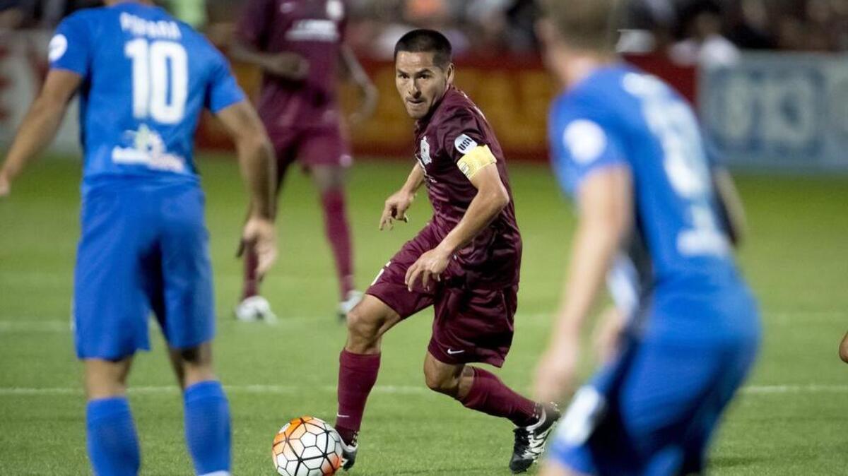 Danny Barrera of Republic FC, left, was named to the USL’s first team.