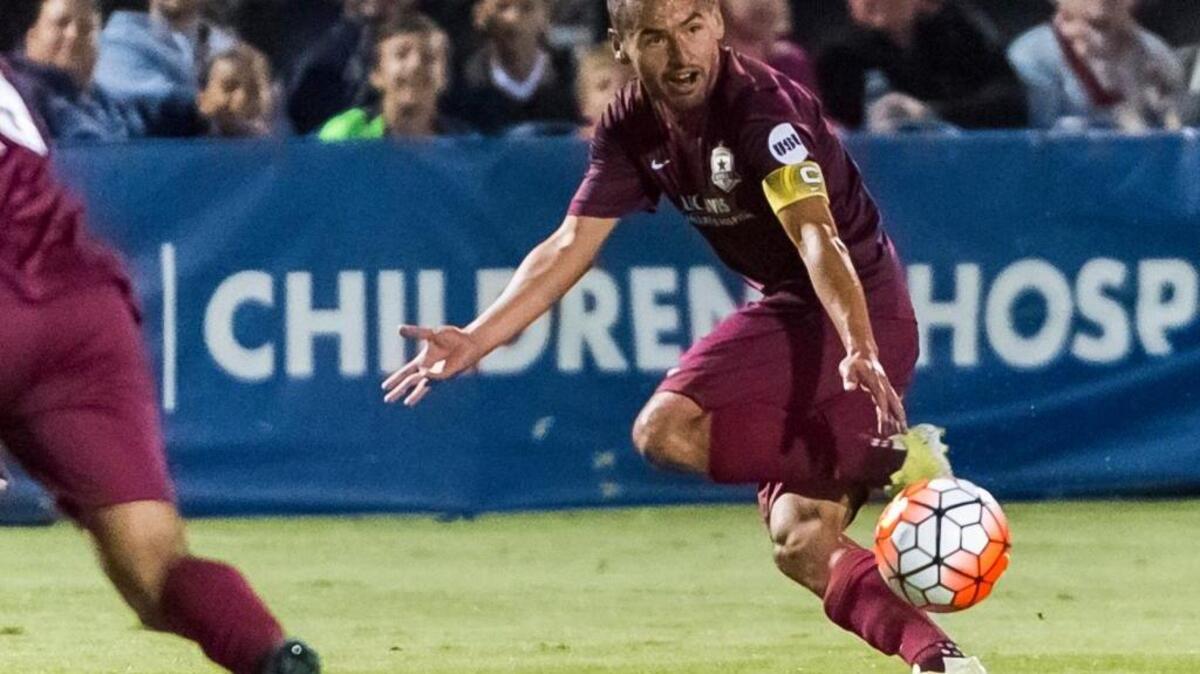 Republic FC midfielder Danny Barrera, seen in a USL playoff game last season, had a goal and two assists in a 4-1 U.S. Open Cup win over Major League Soccer side Real Salt Lake on Wednesday in Sacramento.