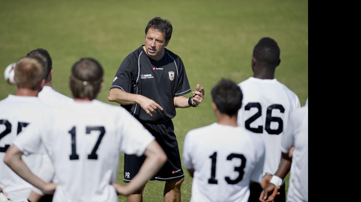 
Preki, addressing Republic FC players during an April 2014 practice, created a significant legacy in his relatively brief, yet seminal time in Sacramento.
