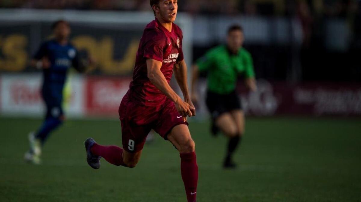 Sacramento Republic FC forward Harry Williams (9) runs down field during a 2016 match between the Sacramento Republic FC and the Swope Park Rangers. The teams will face off in a playoff match Saturday in Kansas City, Kan.
