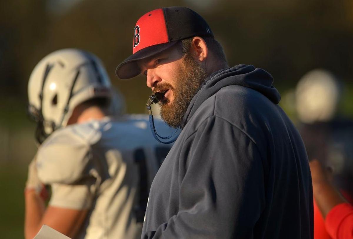 American River College coach Jon Osterhout during a practice at the community college in 2016. 