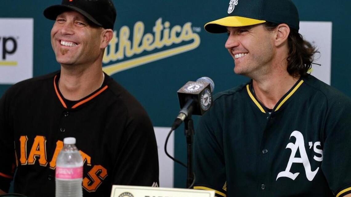 Giants-A’s series becomes tribute to Barry Zito, Tim Hudson